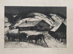 Novák Lajos (1927-1989) Télen - Rèzkarc