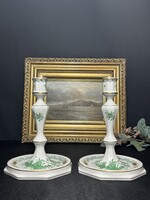 Herendi Indiai kosár mintás gyertyatartó pár 2db.