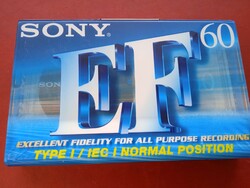 SONY EF 60 audio kazetta , bontatlan , sérülésmentes .