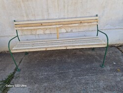 Retro csővázas kerti pad régi terasz bútor kültéri pad kertipad