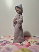 Nagyobb méretű, Lladro Nao minőségi Spanyol porcelán - Lány galambbal ( 27 cm )