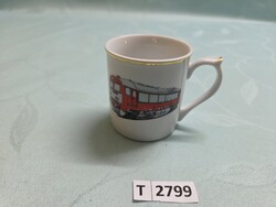 T2799 Hollóházi vonatos kávéscsésze MÁV M41 2101
