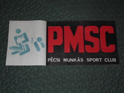 Pécs PMSC birkózó sport plakát,1960-  , - 59cmx25cm -