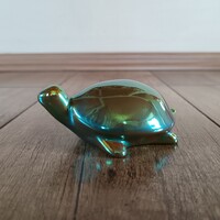 Régi Zsolnay eozin mázas teknős figura
