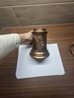 Lignifer tulipános iparművészeti vörös réz kupa