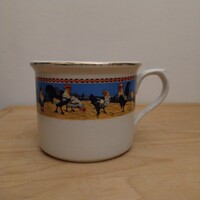 Ritka jelzetlen Zsolnay kakasos bögre