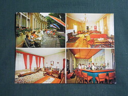 Képeslap,Németország,Bad Dürrheim,hotel,étterem,Windsor club Bar látkép,részlet,1970-