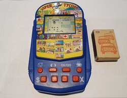 Retro Super Tycoon Hot Property Quartz Game, Monopoly-like Handheld Console in Soviet Style