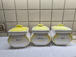Ceramic Spice Jar Set of 3 for Sale!