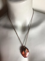 Antikolt bronzos láncon szépséges medál (z)