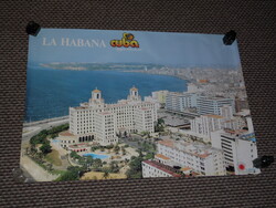 Utazási reklám plakát,Cuba,Kuba,Havanna,hotel,városi látkép,részlet,1990-  , - 98cmx68cm -