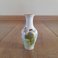 Régi Herendi Csung Vert mintás mini váza