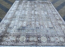 Exkluzív Nagyméretű Kézi Selyem Perzsa Szőnyeg 370x270