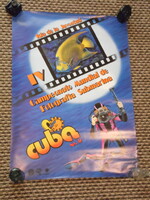Utazási iroda,reklám plakát,poszter,Cuba,Kuba,Víz alatti fotós világbajnokság,1990-  , - 67cmx48cm -