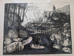 Lukovszky László: Palotaszálló, Lillafüred rézkarc