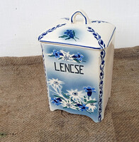 Old Granite Lentil Container with Lid