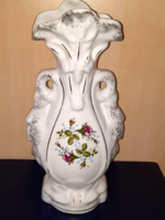 Vintage, nagyméretű porcelán rózsás váza