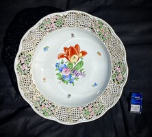 Óriási 52 cm , áttört peremű, szép aranyozású  Herendi fali tál !