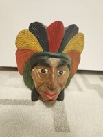 FARAGOTT FA INDIÁN FEJ 20CM+AJÁNDÉK BABA