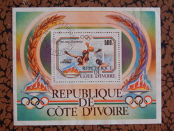 1983. Elefántcsontpart, Olimpia Los Angeles, Vízilabda blokk -o- CTO /116x90mm/