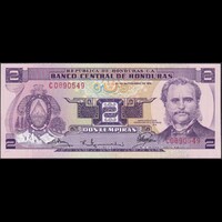 Honduras 2 Lempiras 1976 P-61 emlékbankjegy UNC