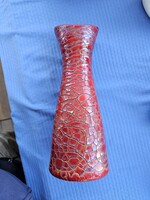 Zsolnay Eozin repesztett mázas art deco váza Török János terve