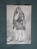 Képeslap,Albánia,Shkodra,Shkodër,Muszlin népviselet látkép,részlet,1917-