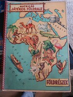 Régi matricás Játékos Földrajz