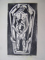 Tokay János (1919-2000 k.): Nosztrai temetés, illusztráció S. Koósa Antal verseskötetéhez