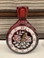 Régi német csiszolt több rétegű üveg váza-óra