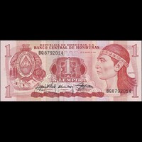 Honduras 1 Lempira 1989 P-68c UNC
