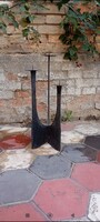Outdoor Large Forged Iron Candle Holder 1970