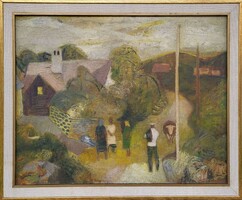 Erik Scholz (1926 - 1995) 100x80cm! Landscape Painting 'Landscape' With Original Guarantee!