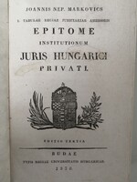 Epitome Institutionum Juris Hungarica Privati (1830)