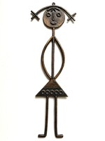 Percz János modernista bronz fali plasztika