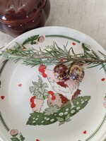 Angol, kerámia tányérok - " kakaska - tyúkocska