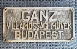 MÁV V43-as mozdony tábla - GANZ ...