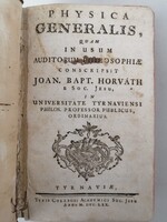 PHYSICA GENERALIS - Horváth (Keresztély János) Joannes Baptista  (1770)