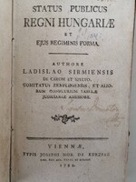 Status Publicus Regni Hungariae et Ejus Regiminis Forma (1784)