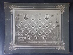 Antik tablókép - A békéscsabai ev. Rudolf főgimnázium VIII. osztálya 1910/11