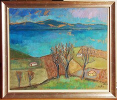 Őszi Balaton (50x60 cm) Leárazva !