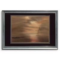 Nemes Tibor (1955- ) Lake Balaton - artistically made watercolor work framed /invoice provided/