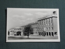 Képeslap,Oroszlány,Bányász iskola látkép,részlet,1950-