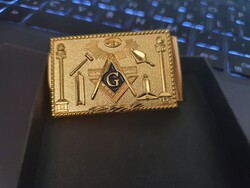 Aranyozott fém pénzcsipesz! ﻿(Szabadkőműves )