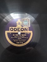 Párizsi kabaré Bach 1930-as évek, Art Deco korszak Odeon 78-as fordulatú francia gramofon lemez