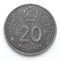 20 Forint 1989 érme, fémpénz - Magyarország 20 Forint 1989 pénzérme