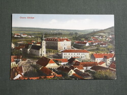 Képeslap,Ozora,látkép,templom,várkastély látkép,részlet,Hamar Lajos kereskedő kiadás,Ozora, 1940-