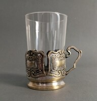 Klasszicista/szecessziós teás pohár tartó 1900'