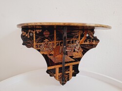 Antik Japán Festett Fali Lakk Fa Polc