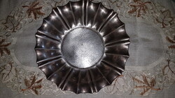 Antik - ANGYALSZOBROS-( XIX-XX .sz. )- ezüstözött - asztalközép kínáló - patinás állapotban eladó -